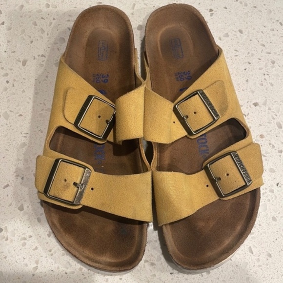 Birkenstock Arizona Soft Footbed in Ochre sandals women’s 8 or 39 - Picture 2 of 8